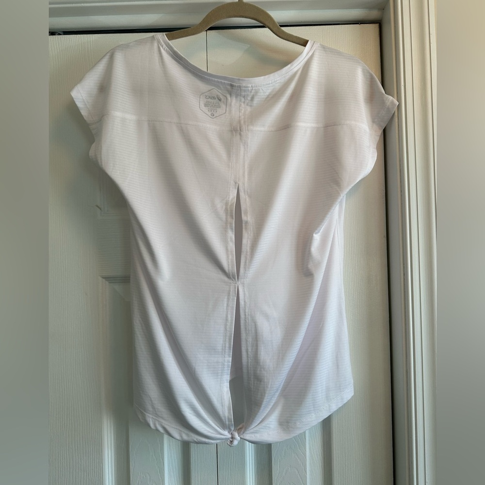 Asics Women's White Knot-Back Sleeveless Top size M